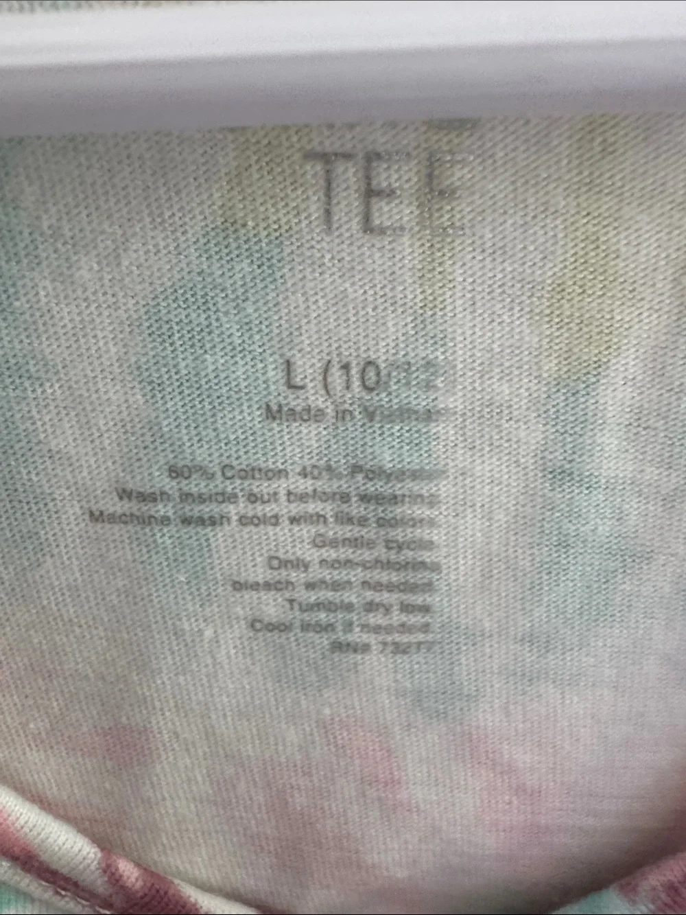 SO Pastel Tie-Dye Long Sleeve Top in Pink, Teal & Maroon